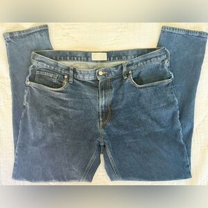 EUC👖Everlane Slim Fit Jeans 40x32 Dark Wash Organic Cotton Denim Sustainable